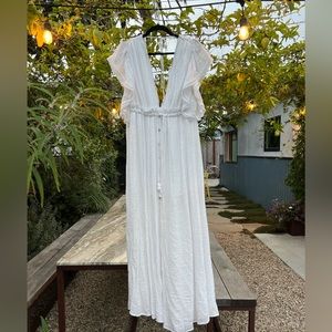 Beautiful white, flowy dress from Aakaa